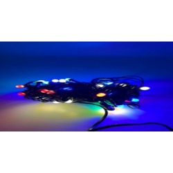 Гирлянда Нить 7 м черный провод матовые лампы (Разноцветная)