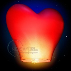 Небесный фонарик (сердце) Красный