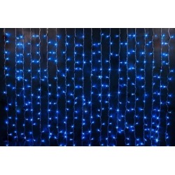 Гирлянда штора 240 LED синяя 2 x 2 м