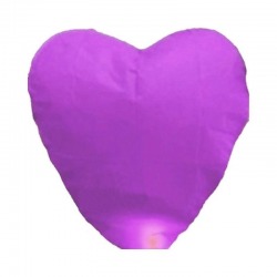 Небесный фонарик (сердце) Фиолетовый