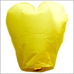 Небесный фонарик (сердце) Желтый